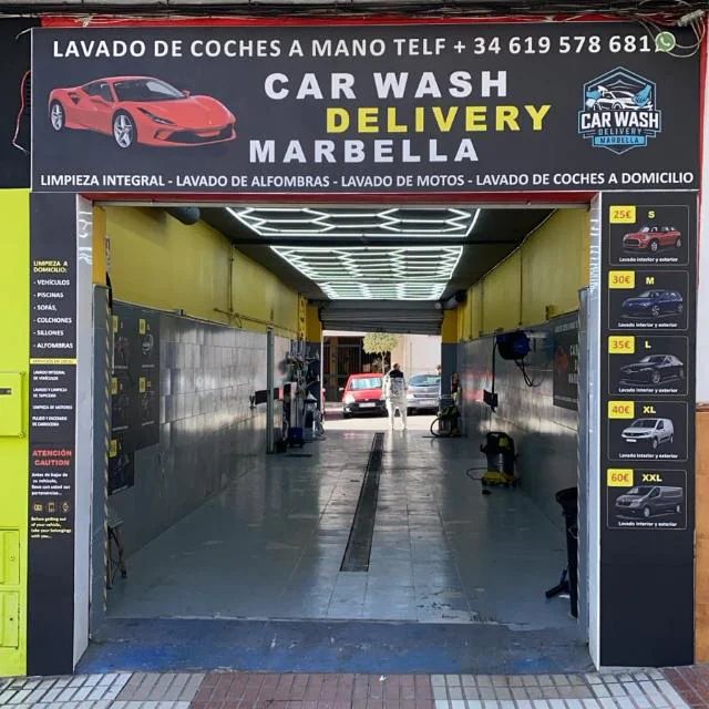 Fachada de Car Wash Delivery Marbella, lavadero de coches en C. Marqués de Estella, 11, San Pedro de Alcántara